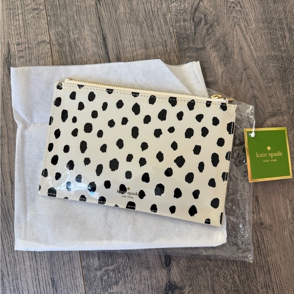 Kate Spade Flamingo Dot Pencil Pouch & Accessories NWT - Picture 3 of 9